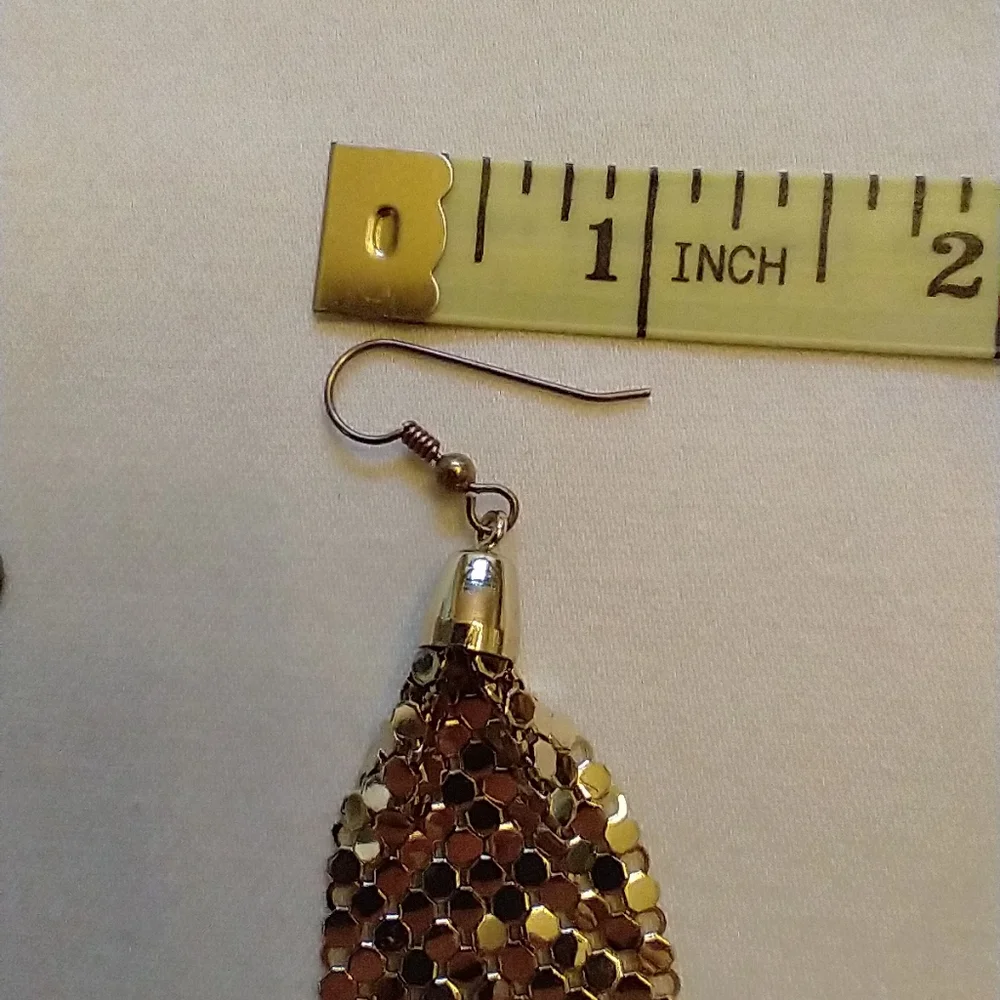 Whiting and Davis mesh earrings - Picture 7 of 14